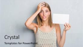  Presentation with open bible over grunge sandstone - Beautiful presentation theme featuring beautiful young woman over grunge backdrop and a  colored foreground