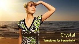  Presentation with relaxing - Presentation having beautiful-young-woman-relaxing-near background and a tawny brown colored foreground