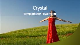  Presentation with relaxing - Beautiful presentation theme featuring health wellbeing - beautiful young woman relaxing backdrop and a teal colored foreground