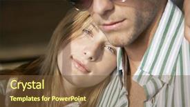  Presentation with shoulder - Cool new presentation theme with beautiful young woman resting head on boyfriend's shoulder during road trip backdrop and a tawny brown colored foreground