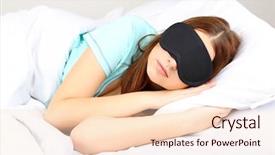  Presentation with sleeping - Cool new PPT layouts with beautiful young woman sleeping backdrop and a lemonade colored foreground