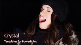  Presentation with sneezing - Cool new PPT theme with beautiful young woman sneezing outside backdrop and a wine colored foreground