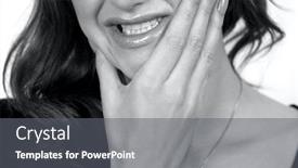  Presentation with beautiful young woman getting face - Audience pleasing PPT theme consisting of beautiful-young-woman-suffering backdrop and a gray colored foreground