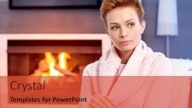  Presentation with thinking - Amazing theme having beautiful-young-woman-thinking backdrop and a red colored foreground