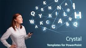  Presentation with high tech - Slide set featuring high tech 3d letters background and a ocean colored foreground