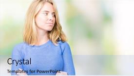  Presentation with coral reefs blue water beautiful sky - Amazing slides having beautiful young woman wearing blue backdrop and a light blue colored foreground