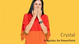  Presentation with scandal - Amazing presentation theme having beautiful-young-woman-wearing-casual backdrop and a yellow colored foreground