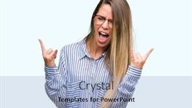  Presentation with elegant star - Audience pleasing presentation design consisting of beautiful-young-woman-wearing-elegant backdrop and a light blue colored foreground