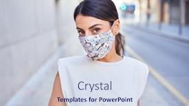  Presentation with coronavirus - Slide deck featuring beautiful-young-woman-wearing-fashionable background and a sky blue colored foreground