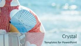  Presentation with kimono - Colorful slide set enhanced with woman wearing japanese traditional kimono backdrop and a sky blue colored foreground