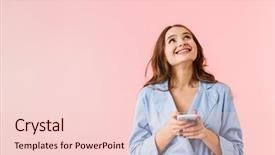  Presentation with chritmas pajamas - Audience pleasing PPT layouts consisting of beautiful young woman wearing pajamas backdrop and a lemonade colored foreground