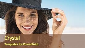  Presentation with black sea - Cool new PPT layouts with beautiful young woman wearing summer backdrop and a tawny brown colored foreground