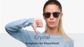  Presentation with negative - Amazing PPT theme having beautiful-young-woman-wearing-sunglasses backdrop and a light blue colored foreground