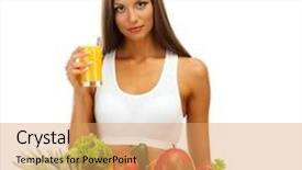  Presentation with fruits and vegetables - Presentation consisting of juice isolated on white background and a coral colored foreground