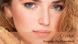  Presentation with beautiful skin - Audience pleasing PPT theme consisting of beautiful-young-woman-with-healthy backdrop and a coral colored foreground