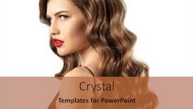  Presentation with long hair - Colorful presentation enhanced with beautiful-young-woman-with-long backdrop and a red colored foreground