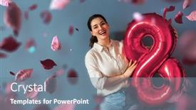  Presentation with pink blue - Presentation with beautiful-young-woman-with-pink background and a seafoam green colored foreground