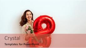  Presentation with eight - Presentation consisting of beautiful-young-woman-with-pink background and a red colored foreground