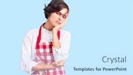  Presentation with real woman hair texture human - PPT layouts having beautiful-young-woman-with-short background and a white colored foreground