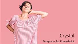  Presentation with injury - Amazing PPT theme having beautiful-young-woman-with-short backdrop and a lemonade colored foreground