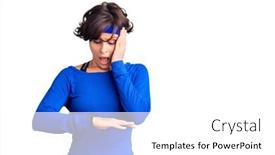  Presentation with workout - Amazing PPT theme having beautiful-young-woman-with-short backdrop and a white colored foreground