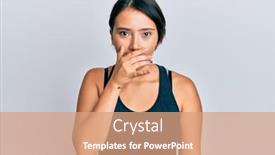  Presentation with hair care - Beautiful theme featuring beautiful-young-woman-with-short backdrop and a coral colored foreground