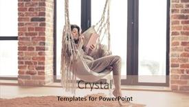  Presentation with novel - Slide deck with beautiful-young-woman background and a coral colored foreground