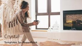  Presentation with weekend - Amazing theme having beautiful-young-woman backdrop and a coral colored foreground