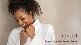  Presentation with woman body - Audience pleasing slides consisting of beautiful-young-woman backdrop and a mint green colored foreground