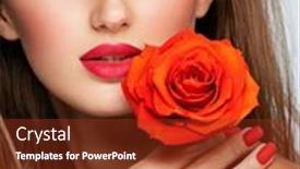  Presentation with beautiful young girl red - Cool new presentation with beautiful-young-woman backdrop and a tawny brown colored foreground