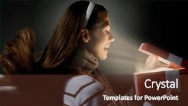  Presentation with mass - Presentation theme featuring beautifull girl opening x-mass background and a tawny brown colored foreground