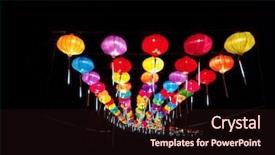  Presentation with lanterns - Slide deck consisting of beautifull lit lanterns background and a  colored foreground