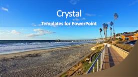  Presentation with amsterdam historical beautiful view - Presentation design enhanced with beautifull view of pacific ocean background and a cobalt blue colored foreground