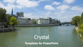  Presentation with roof of notre dame - PPT theme having beautifull view of paris including background and a gray colored foreground