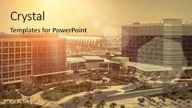  Presentation with abu dhabi - Beautiful presentation theme featuring beautifull view on abu dhabi backdrop and a  colored foreground