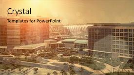  Presentation with abu dhabi - Presentation design featuring beautifull view on abu dhabi background and a  colored foreground