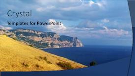  Presentation with dusk - Amazing PPT layouts having beautifully-landscape-at-dusk-nature backdrop and a light blue colored foreground