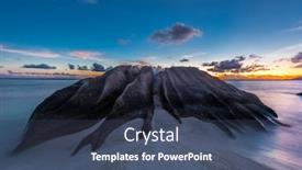  Presentation with boulder - Amazing slide set having beautifully-shaped-granite-boulder backdrop and a ocean colored foreground