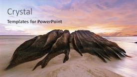  Presentation with boulder - Slide deck featuring beautifully-shaped-granite-boulder background and a light blue colored foreground