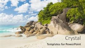  Presentation with granite - Slide deck having beautifully-shaped-granite-boulders background and a  colored foreground