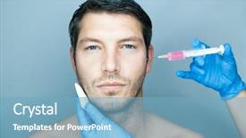  Presentation with injection - Slides featuring beautify - beautifying a male background and a light blue colored foreground