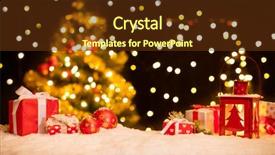  Presentation with sparkle christmas wallpaper blur christmas - Beautiful slide deck featuring beautify - christmas decoration with blur tree backdrop and a tawny brown colored foreground