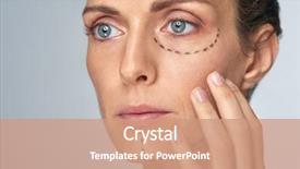  Presentation with cosmetic surgery - Cool new slide set with beautify - cosmetic plastic surgery concept backdrop and a coral colored foreground