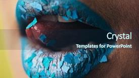  Presentation with dark vampire mouth makeup fashion - Colorful slides enhanced with beautify - fashion and beauty creative lip backdrop and a navy blue colored foreground