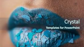  Presentation with dark vampire mouth makeup fashion - Presentation theme having beautify - fashion and beauty creative lip background and a ocean colored foreground