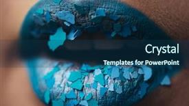  Presentation with dark vampire mouth makeup fashion - Cool new presentation theme with beautify - fashion and beauty creative lip backdrop and a ocean colored foreground