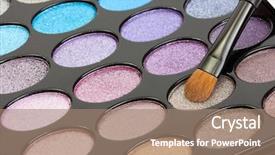  Presentation with brush - Presentation having beautify - shadow kit with brush background and a coral colored foreground