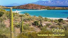  Presentation with mexico - Colorful presentation design enhanced with beautuful-baja-california-landscapes-mexico backdrop and a tawny brown colored foreground