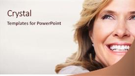  Presentation with elderly - Audience pleasing slide deck consisting of beauty - beautiful elderly woman's portrait backdrop and a sky blue colored foreground