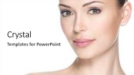  Presentation with beautiful skin - Amazing slides having beauty - beautiful face of young adult backdrop and a sky blue colored foreground